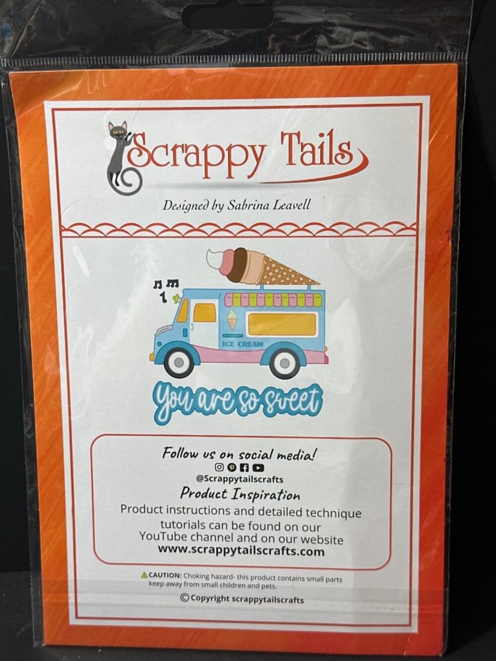 Scrappy Tails Ice Cream Truck Metal Die Set For Cardmaking & Crafting